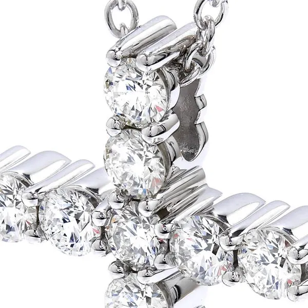 18K White Gold Whimsical Cross Pendant Image 3 Koerbers Fine Jewelry Inc New Albany, IN