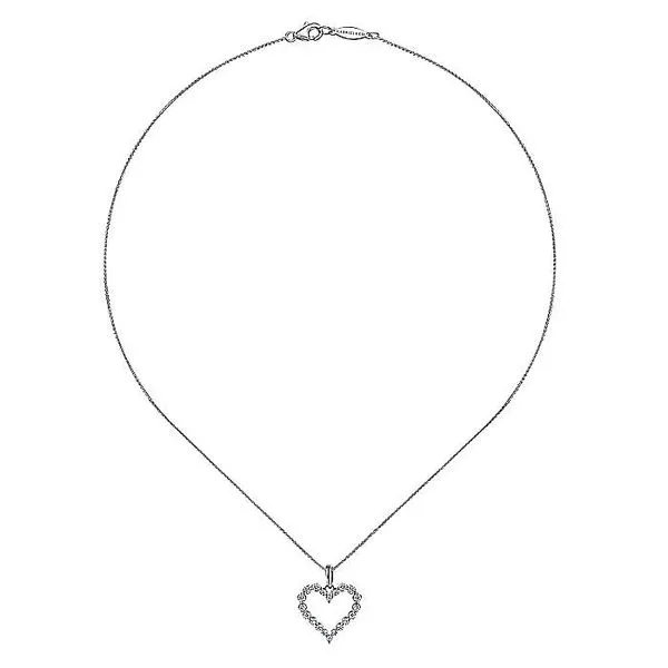 14K White Gold Heart Necklace Image 2 Koerbers Fine Jewelry Inc New Albany, IN