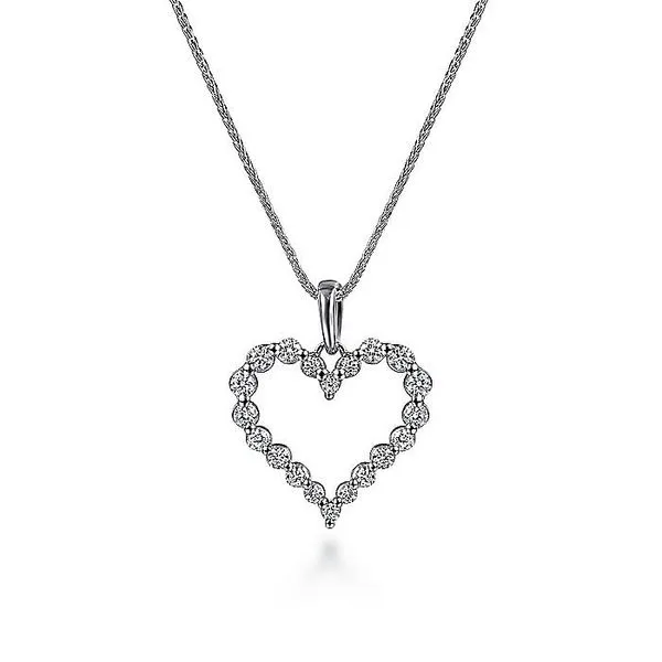 14K White Gold Heart Necklace Koerbers Fine Jewelry Inc New Albany, IN