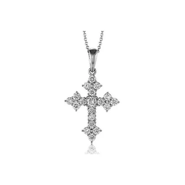 14K White Gold White Gold Diamond Cross Pendant Koerbers Fine Jewelry Inc New Albany, IN