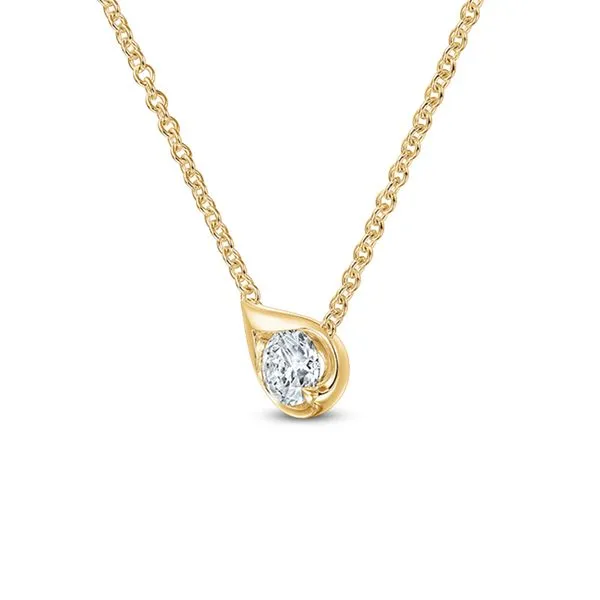 18K Yellow Gold LU Droplet Pendant Image 2 Koerbers Fine Jewelry Inc New Albany, IN