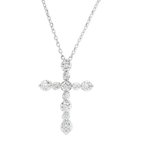14K White Gold Diamond Cross Pendant Koerbers Fine Jewelry Inc New Albany, IN