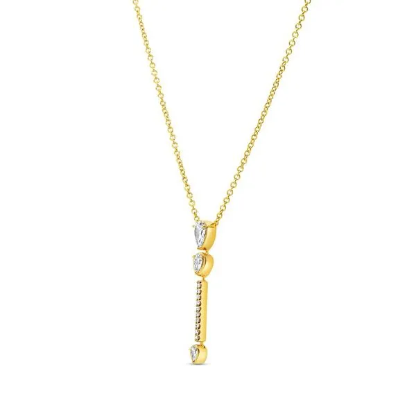 18K Yellow Gold Diamond Drop Necklace Image 2 Koerbers Fine Jewelry Inc New Albany, IN
