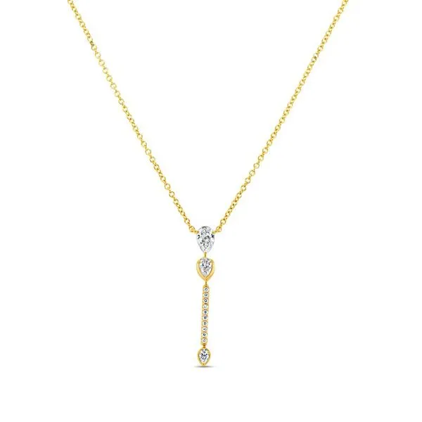 18K Yellow Gold Diamond Drop Necklace Koerbers Fine Jewelry Inc New Albany, IN