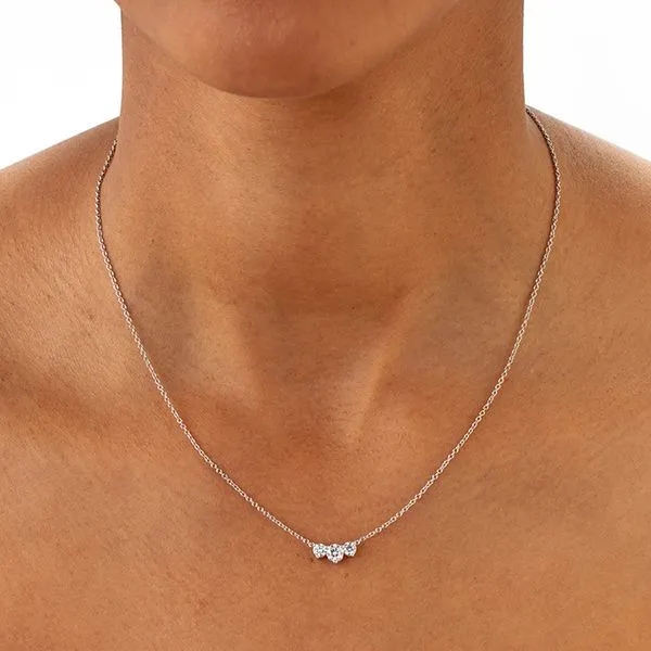 18K White Gold Trinity Diamond Necklace Image 3 Koerbers Fine Jewelry Inc New Albany, IN
