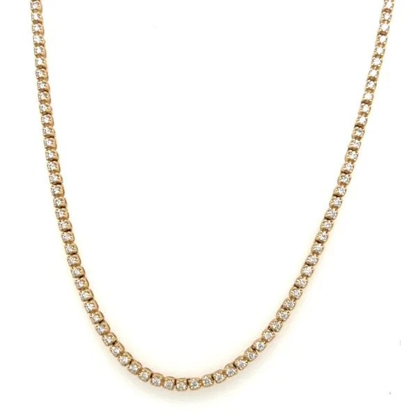 14K Yellow Gold Diamond Tennis Necklace Koerbers Fine Jewelry Inc New Albany, IN