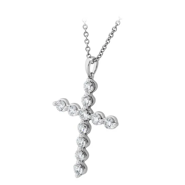18K White Gold Diamond Cross Necklace Image 2 Koerbers Fine Jewelry Inc New Albany, IN
