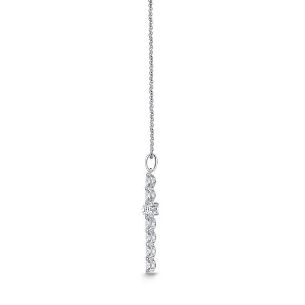 18K White Gold Diamond Cross Necklace Image 4 Koerbers Fine Jewelry Inc New Albany, IN