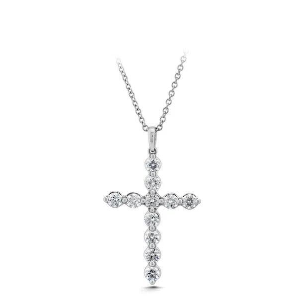 18K White Gold Diamond Cross Necklace Koerbers Fine Jewelry Inc New Albany, IN