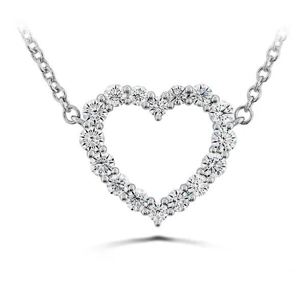 18K White Gold Medium Signature Heart Pendant Koerbers Fine Jewelry Inc New Albany, IN