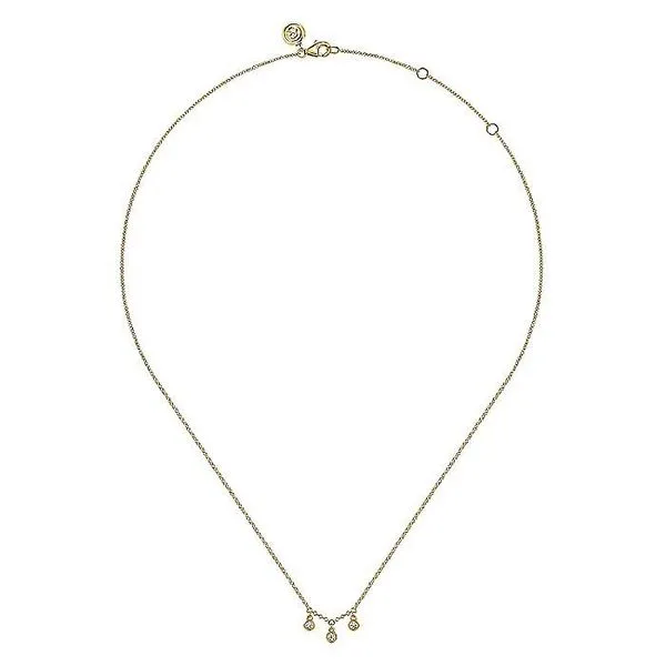 14K Yellow Gold Diamond Drop Pendant Necklace Image 2 Koerbers Fine Jewelry Inc New Albany, IN