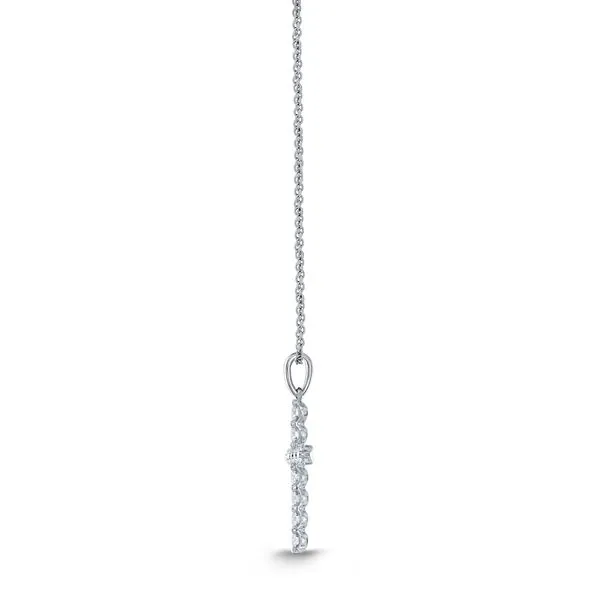 18K White Gold Diamond Cross Necklace Image 3 Koerbers Fine Jewelry Inc New Albany, IN