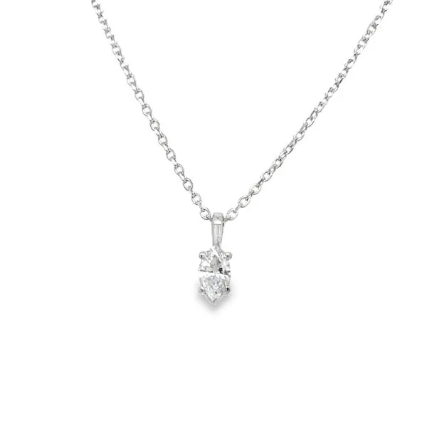 14K White Gold Marquise Diamond Pendant Koerbers Fine Jewelry Inc New Albany, IN