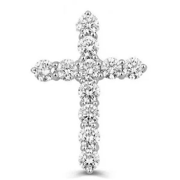 14K White Gold Diamond Cross Pendant Koerbers Fine Jewelry Inc New Albany, IN