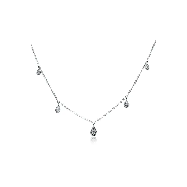 14K White Gold Station Diamond Necklace Koerbers Fine Jewelry Inc New Albany, IN