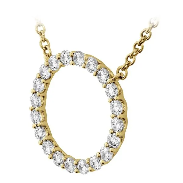 18K Yellow Gold Medium Signature Circle Pendant Image 2 Koerbers Fine Jewelry Inc New Albany, IN
