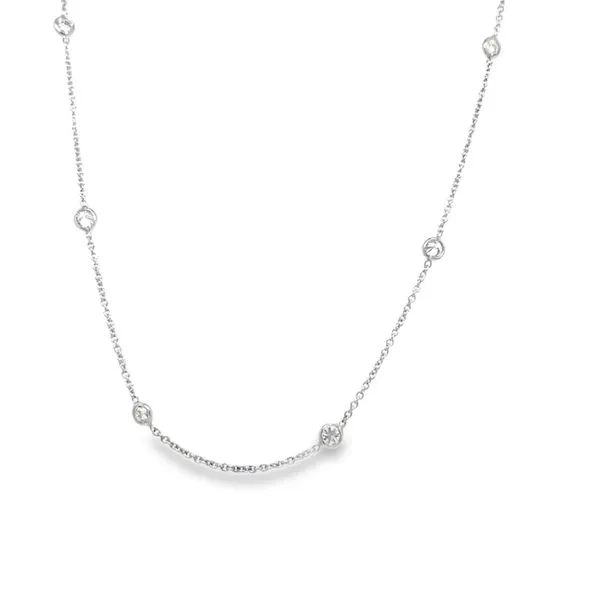 14K White Gold By the Yard Diamond Necklace Koerbers Fine Jewelry Inc New Albany, IN