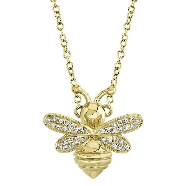 14K Yellow Gold Diamond Bee Necklace Koerbers Fine Jewelry Inc New Albany, IN