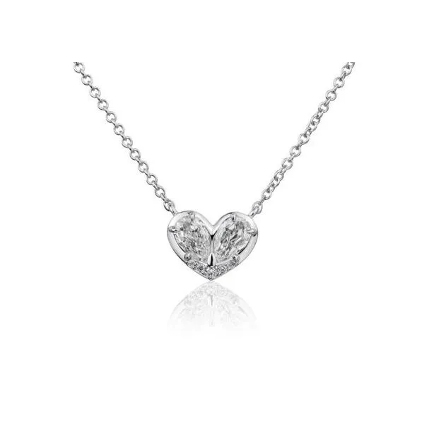 14K White Love Luxe L'Amour Crisscut® Diamond Heart Shape Pendant Necklace Koerbers Fine Jewelry Inc New Albany, IN
