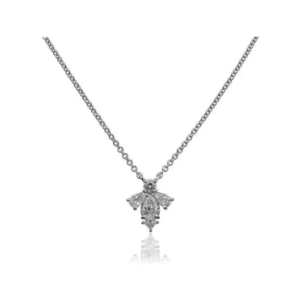 14K White Gold Love Luxe Crisscut® Diamond Bee Pendant Necklace Koerbers Fine Jewelry Inc New Albany, IN