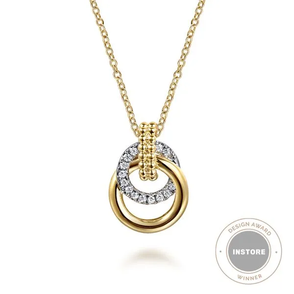 14K White & Yellow Gold Bujukan Diamond Pendant Necklace Koerbers Fine Jewelry Inc New Albany, IN