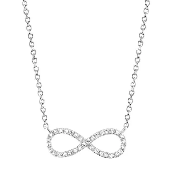14K White Gold Diamond Infinity Necklace Koerbers Fine Jewelry Inc New Albany, IN