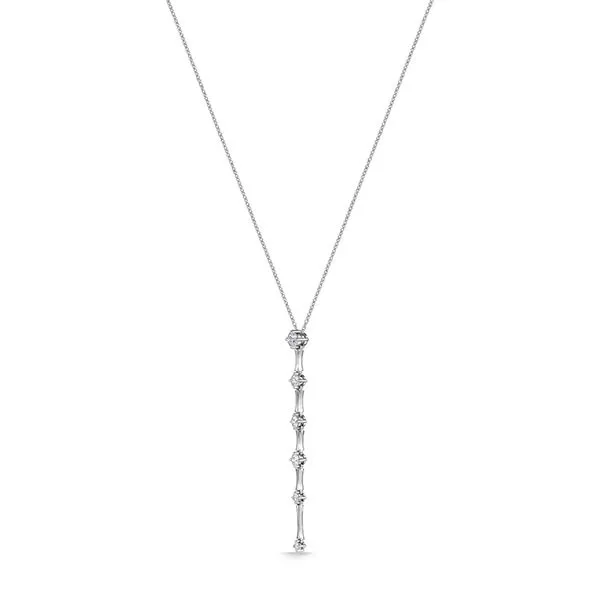 18K White Gold Diamond Drop Necklace Image 2 Koerbers Fine Jewelry Inc New Albany, IN