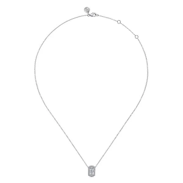 14K White Gold Diamond Clover Pendant Necklace Image 2 Koerbers Fine Jewelry Inc New Albany, IN