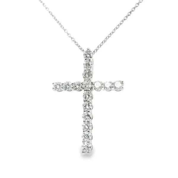 Platinum Diamond Hidden Bail Cross Pendant Koerbers Fine Jewelry Inc New Albany, IN