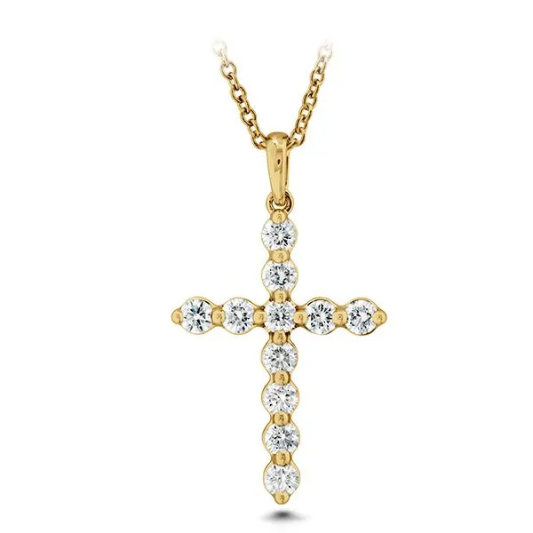 18K White Gold Single Prong Diamond Cross Pendant Koerbers Fine Jewelry Inc New Albany, IN
