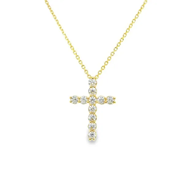 14K Yellow Gold Diamond Cross Necklace 0.55 CTW Koerbers Fine Jewelry Inc New Albany, IN