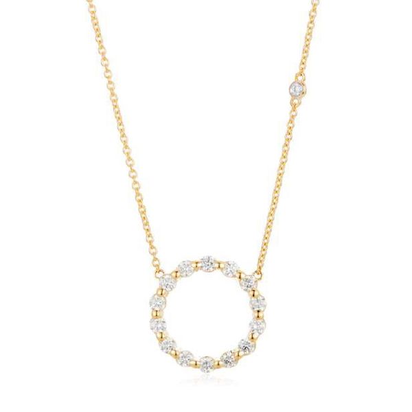14K Yellow Gold Circle Diamond Necklace Koerbers Fine Jewelry Inc New Albany, IN