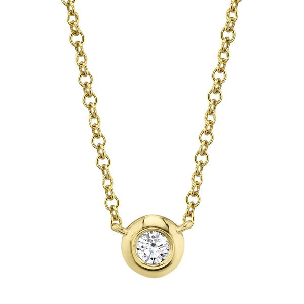 14K Yellow Gold Diamond Bezel Necklace Koerbers Fine Jewelry Inc New Albany, IN