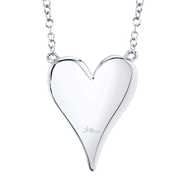 14K White Gold Diamond Heart Necklace Image 2 Koerbers Fine Jewelry Inc New Albany, IN