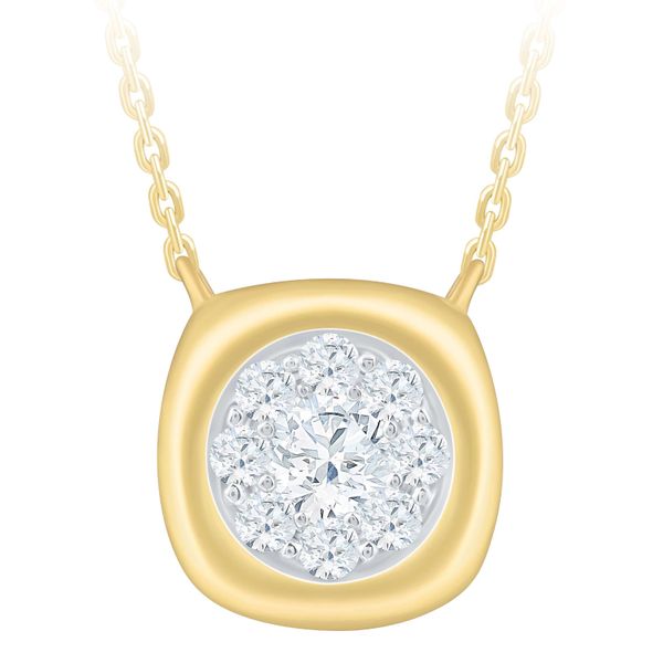 14K Yellow Gold Diamond Pendant Necklace 0.3 CTW Koerbers Fine Jewelry Inc New Albany, IN