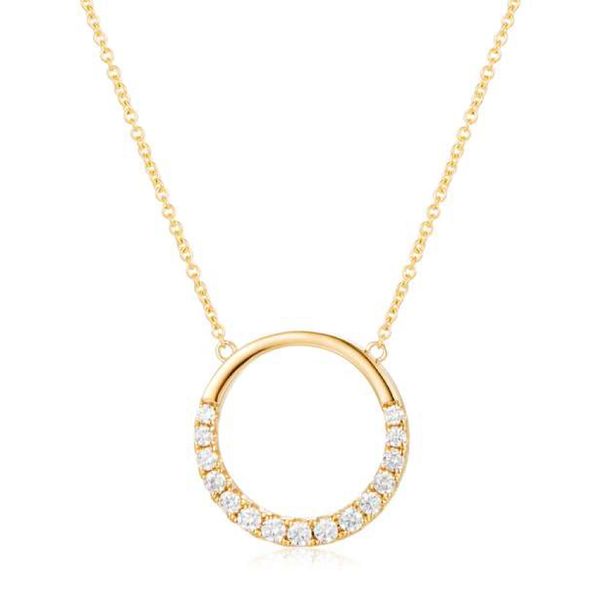 14K Yellow Gold Diamond Circle Necklace 0.42 CTW Koerbers Fine Jewelry Inc New Albany, IN