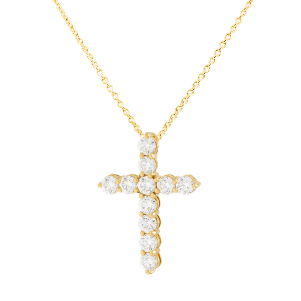 18K Yellow Gold Diamond Cross Necklace 2.23 CTW Koerbers Fine Jewelry Inc New Albany, IN
