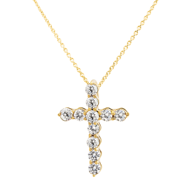 14K Yellow Gold Diamond Cross Necklace 1.05 CTW Koerbers Fine Jewelry Inc New Albany, IN