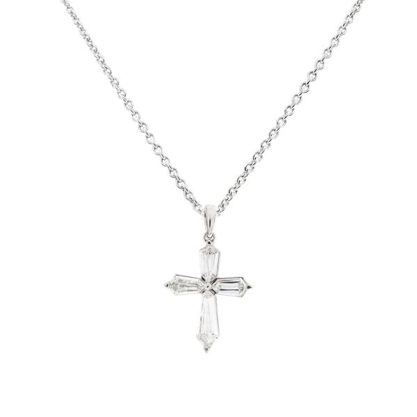 14K White Gold Diamond Cross Necklace 0.77 CTW Koerbers Fine Jewelry Inc New Albany, IN