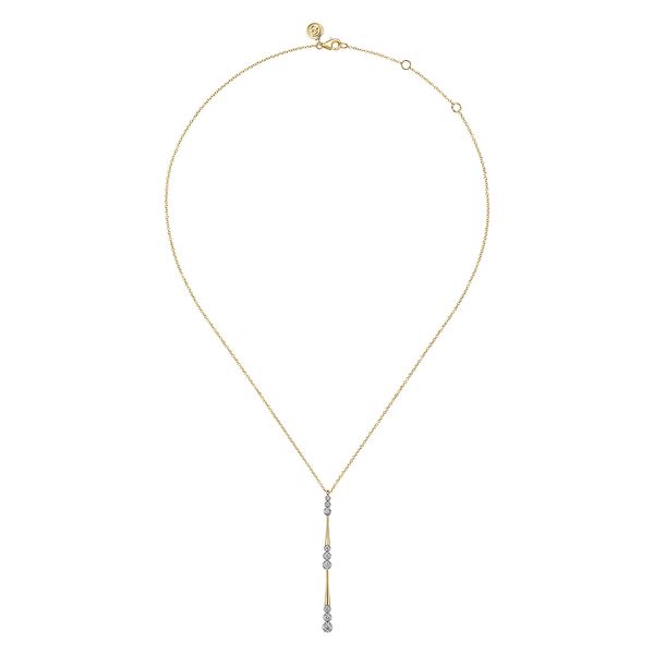 14K Yellow Gold Diamond Drop Pendant Necklace Image 2 Koerbers Fine Jewelry Inc New Albany, IN