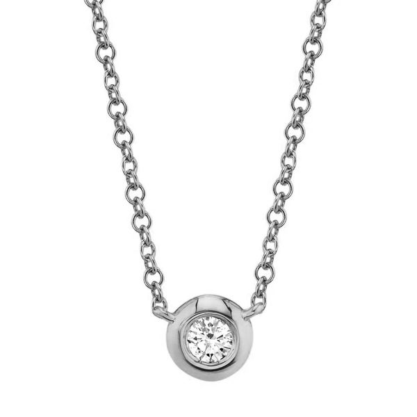 14K White Gold Diamond Pendant Necklace 0.05 CTs Koerbers Fine Jewelry Inc New Albany, IN
