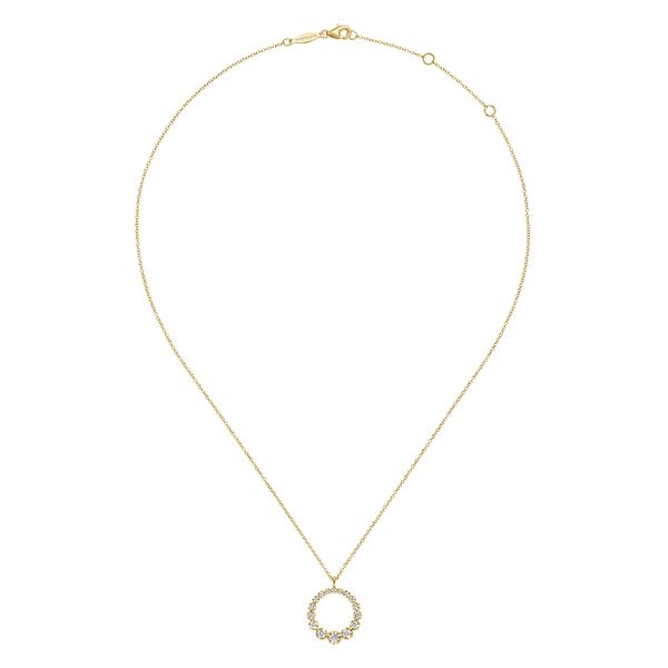 14K Yellow Gold Diamond Circle Necklace 0.26 CTW Image 2 Koerbers Fine Jewelry Inc New Albany, IN