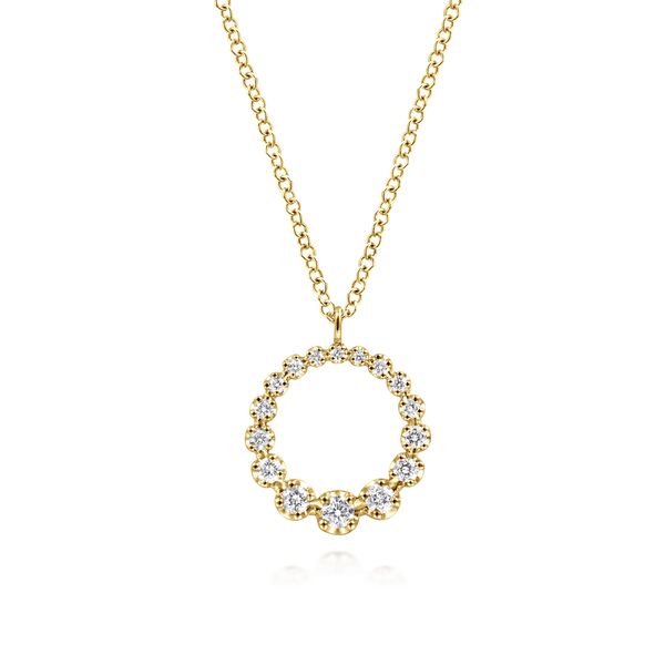 14K Yellow Gold Diamond Circle Necklace 0.26 CTW Koerbers Fine Jewelry Inc New Albany, IN