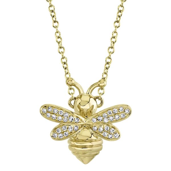 14K Yellow Gold Diamond Bee Necklace Koerbers Fine Jewelry Inc New Albany, IN