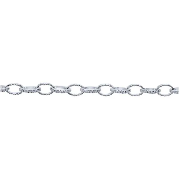 14K White Gold Diamond Chain Fashion Bracelet Image 2 Koerbers Fine Jewelry Inc New Albany, IN