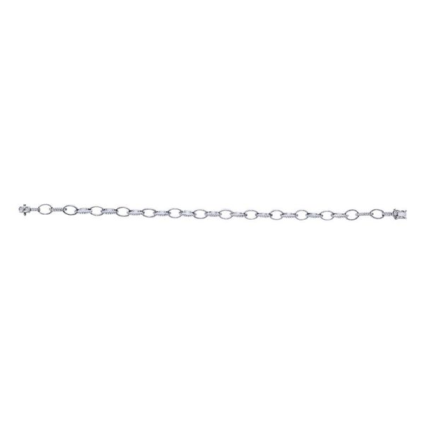 14K White Gold Diamond Chain Fashion Bracelet Image 3 Koerbers Fine Jewelry Inc New Albany, IN