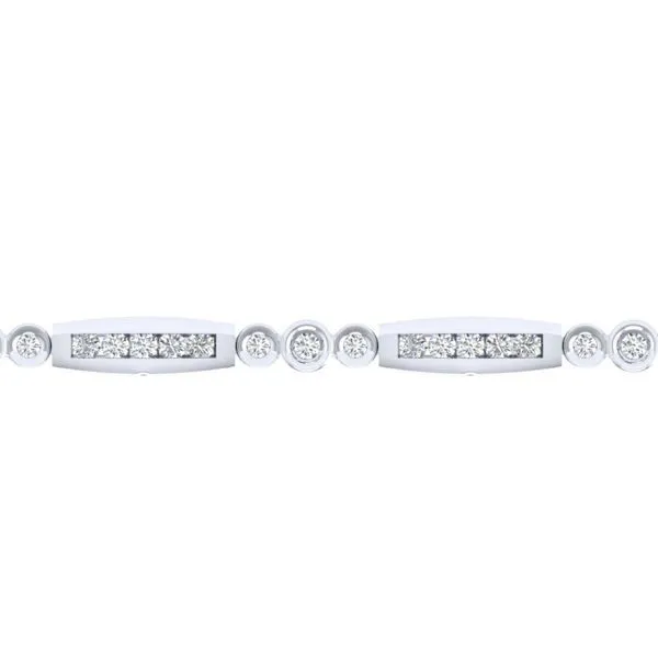 14K White Gold Diamond Chain Fashion Bracelet Image 2 Koerbers Fine Jewelry Inc New Albany, IN