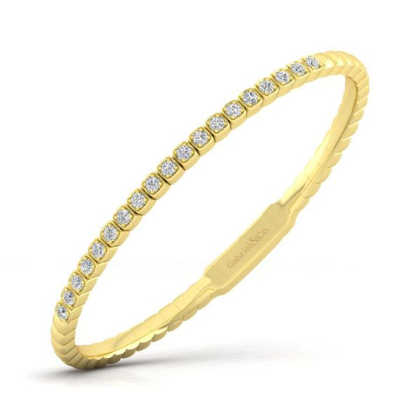 14K Yellow Gold Diamond Fashion Bangle Image 3 Koerbers Fine Jewelry Inc New Albany, IN