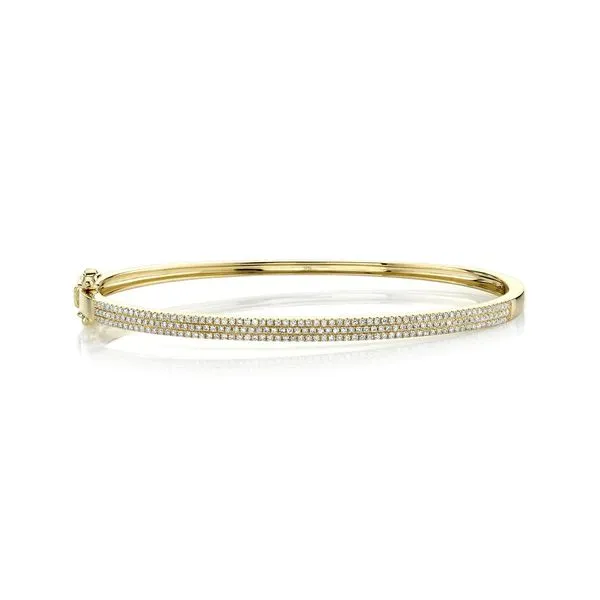 14K Yellow Gold Pave Bangle Bracelet Image 2 Koerbers Fine Jewelry Inc New Albany, IN