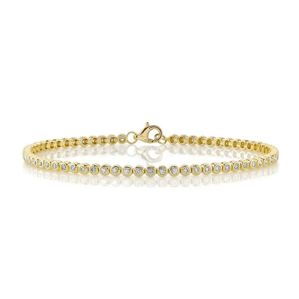 14K Yellow Gold Diamond Bezel Tennis Bracelet Koerbers Fine Jewelry Inc New Albany, IN